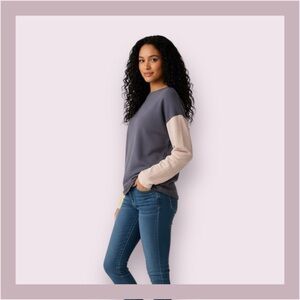 Peace Love World Multi-Tone Terry Sweatshirt